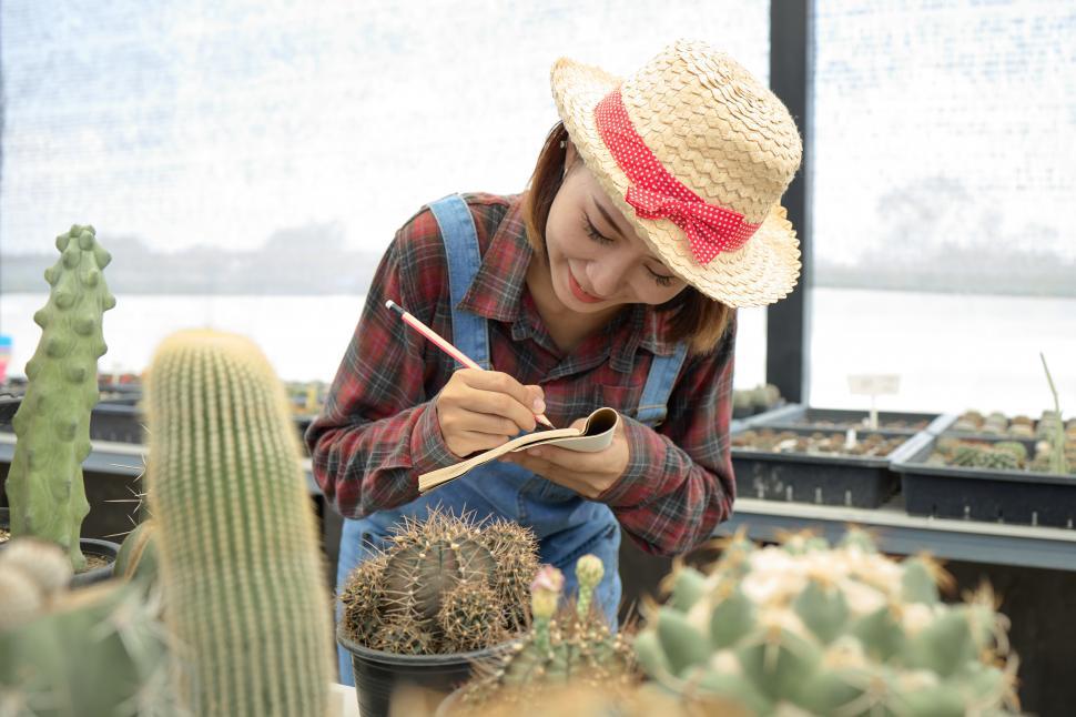 Free Image of New business entrepreneur working on a cactus farm 
