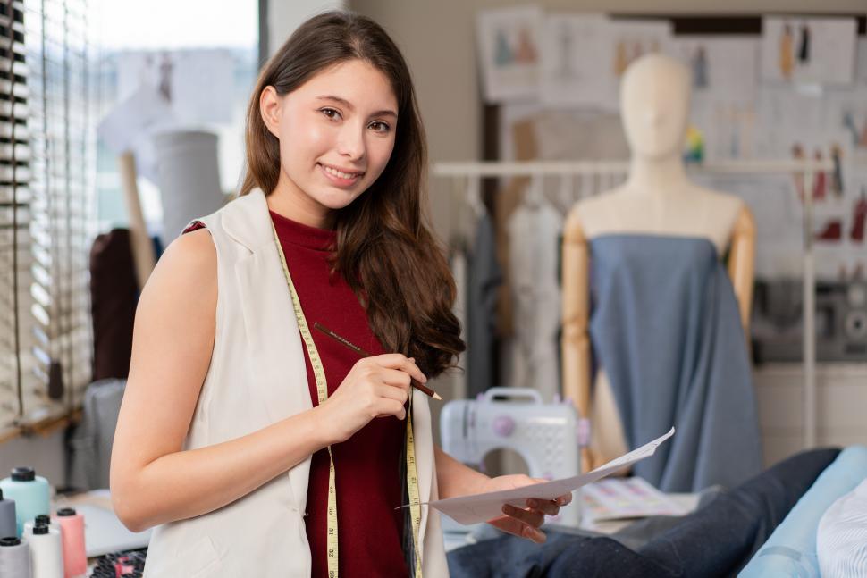 Download Free Stock Photo of Young fashion designer 