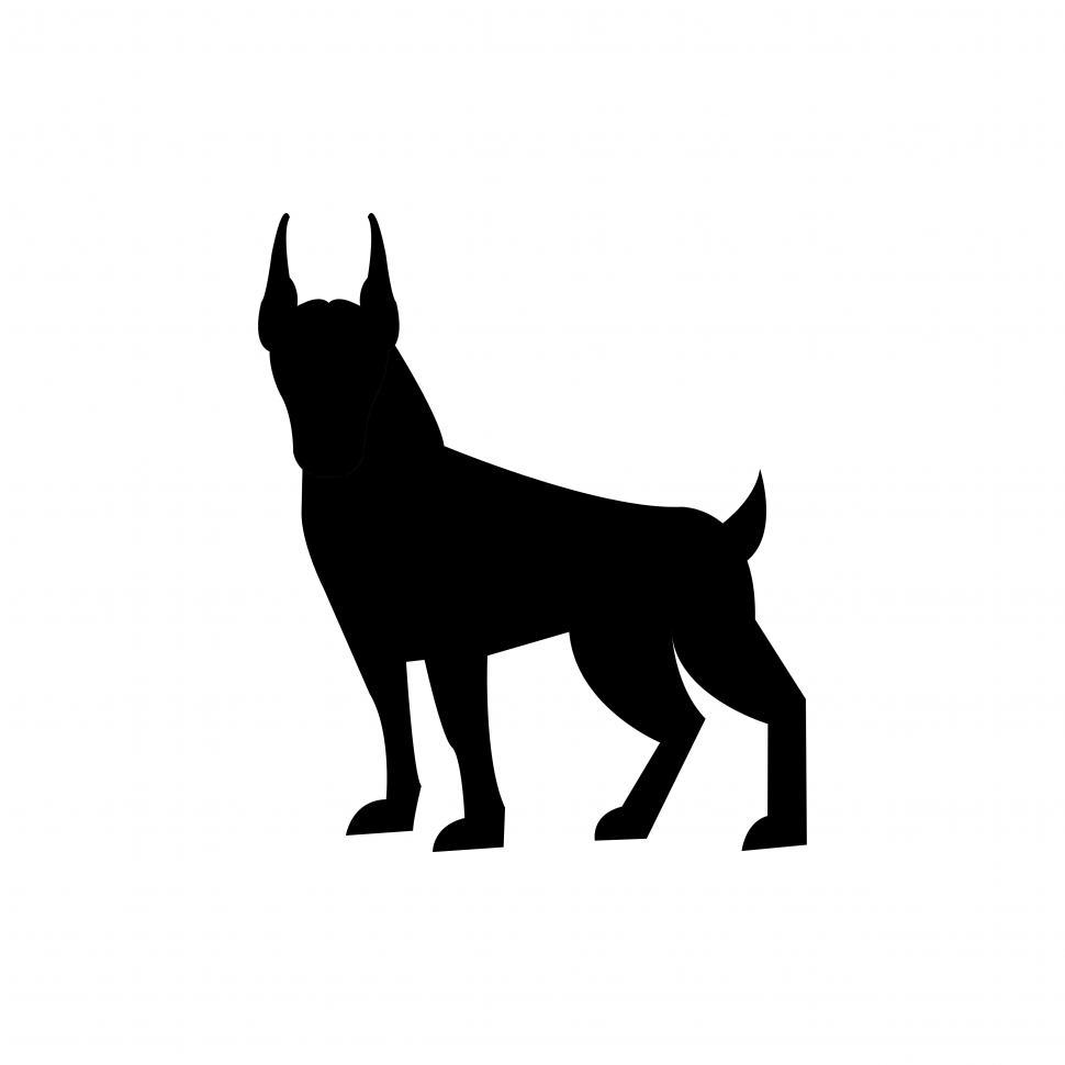 Free Image of Black silhouette of a dog  