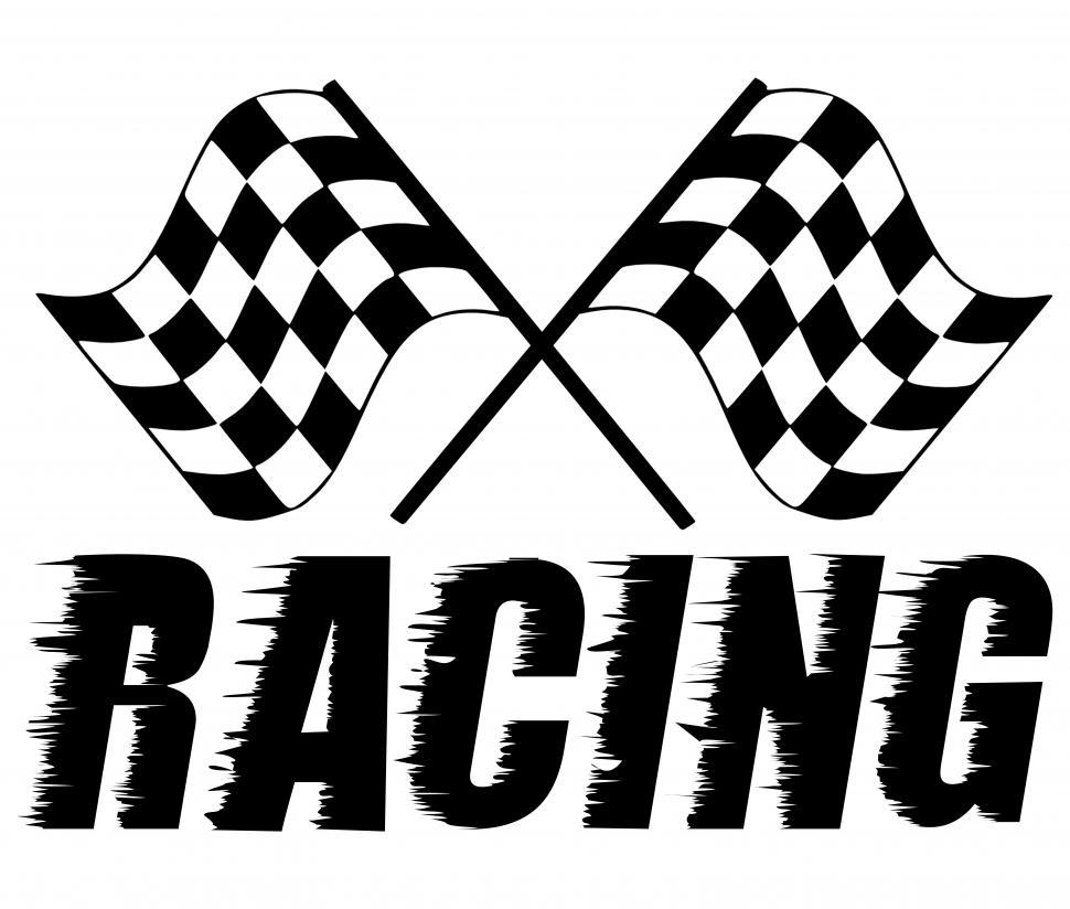 Free Image of Checked Racing Flags  