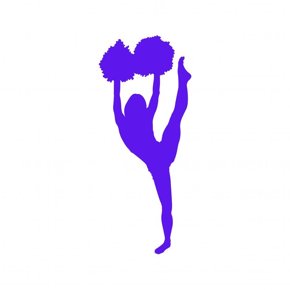 Free Image of Cheerleader dance silhouette.  