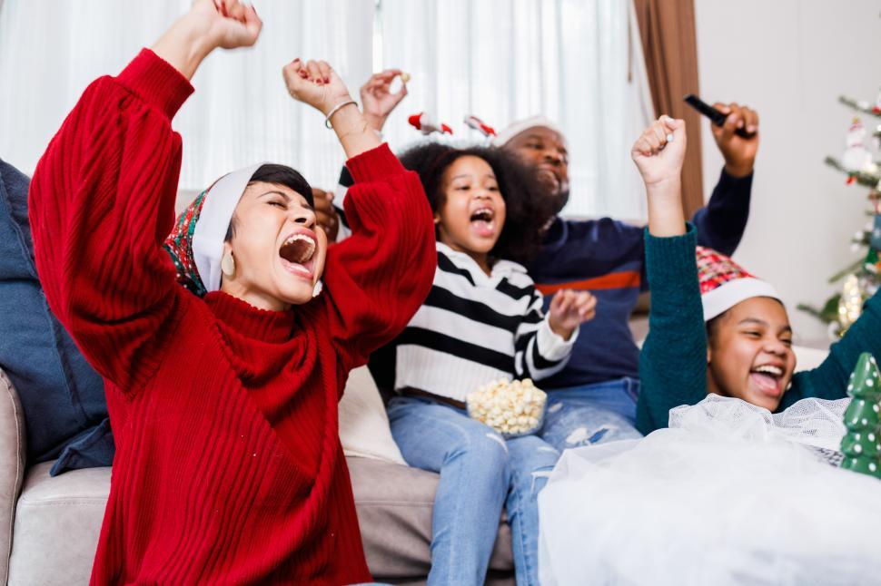 Free Image of Family Celebrating and Cheering Together 