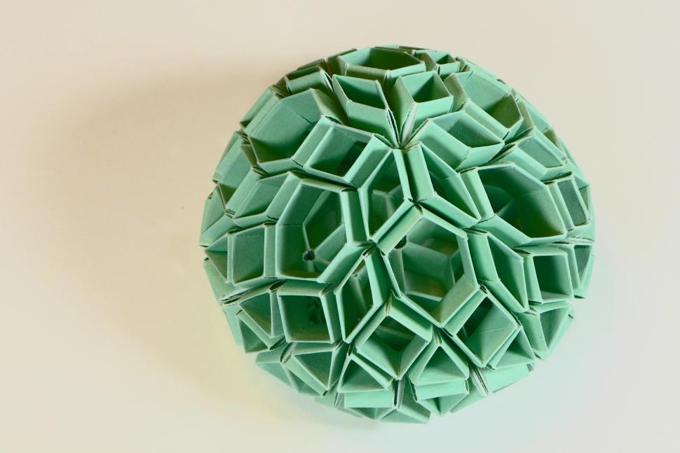 Free Image of Green Module Origami 