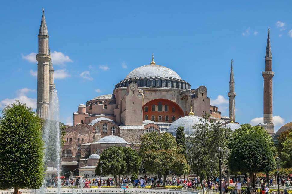 Download Free Stock Photo of Hagia Sophia and plaza, Istanbul 