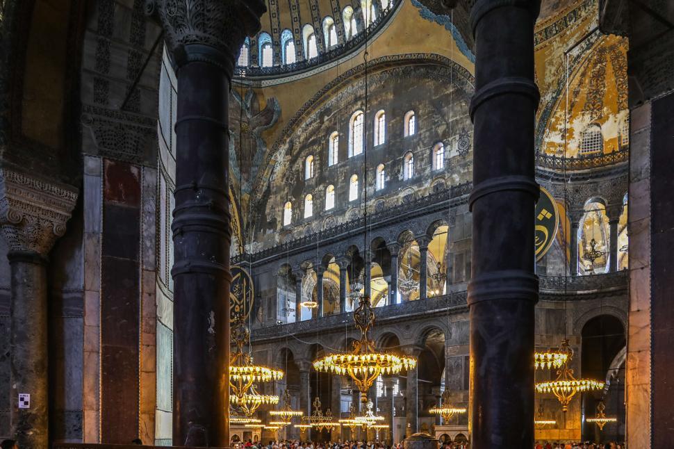 Download Free Stock Photo of Interior view of Hagia Sophia 