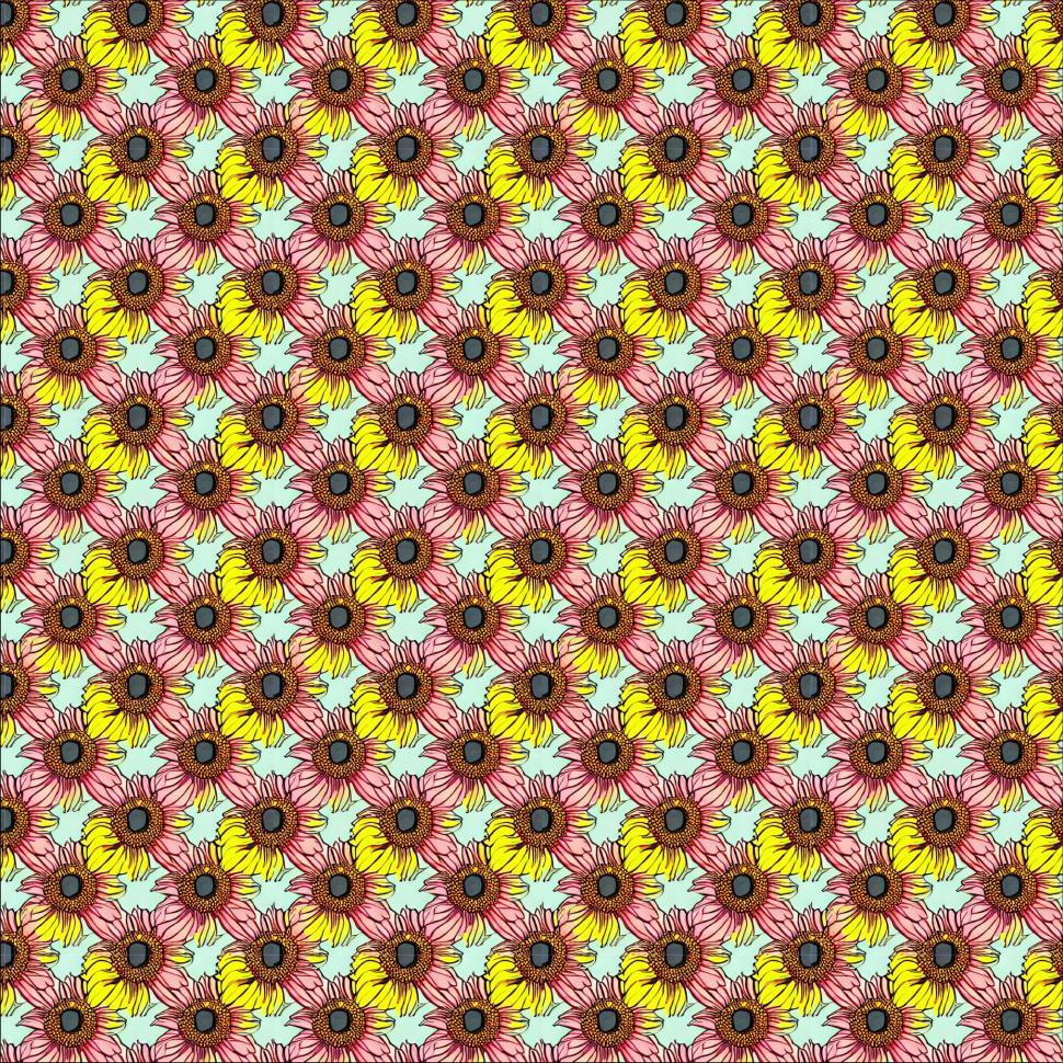 Free Image of Flower repeating background 
