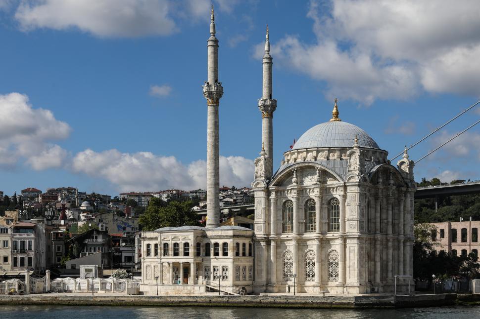 Download Free Stock Photo of Ortaköy Mosque along the Bosphorus 