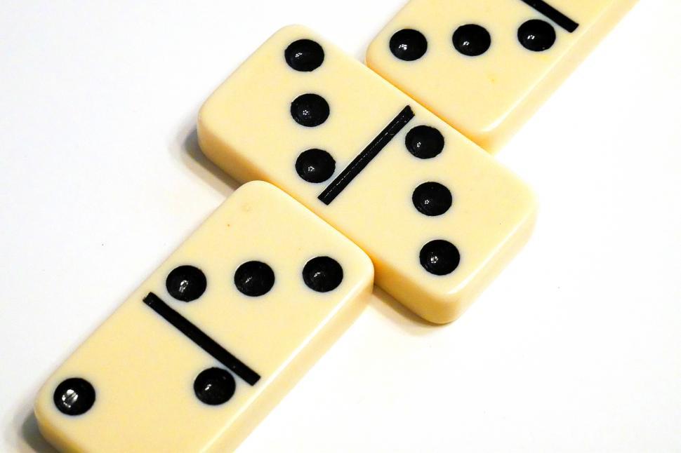 Free Image of Domino Tiles Close Up 