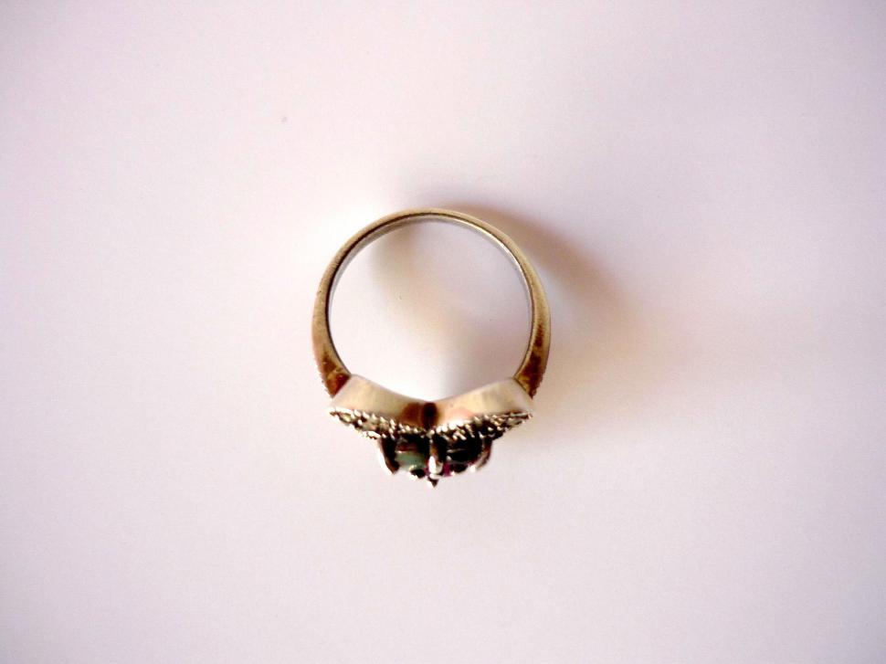Free Image of Gold Ring With Butterfly 
