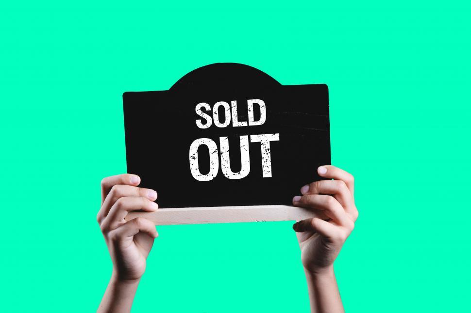 Free Image of sold out sign 