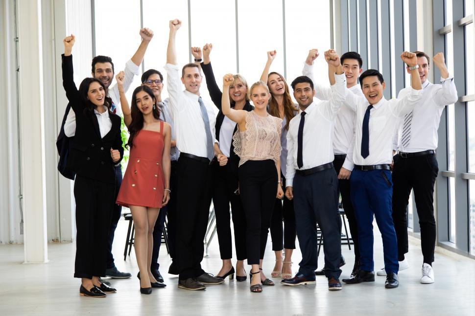 Free Image of Portrait of group of Multiethnic business people 