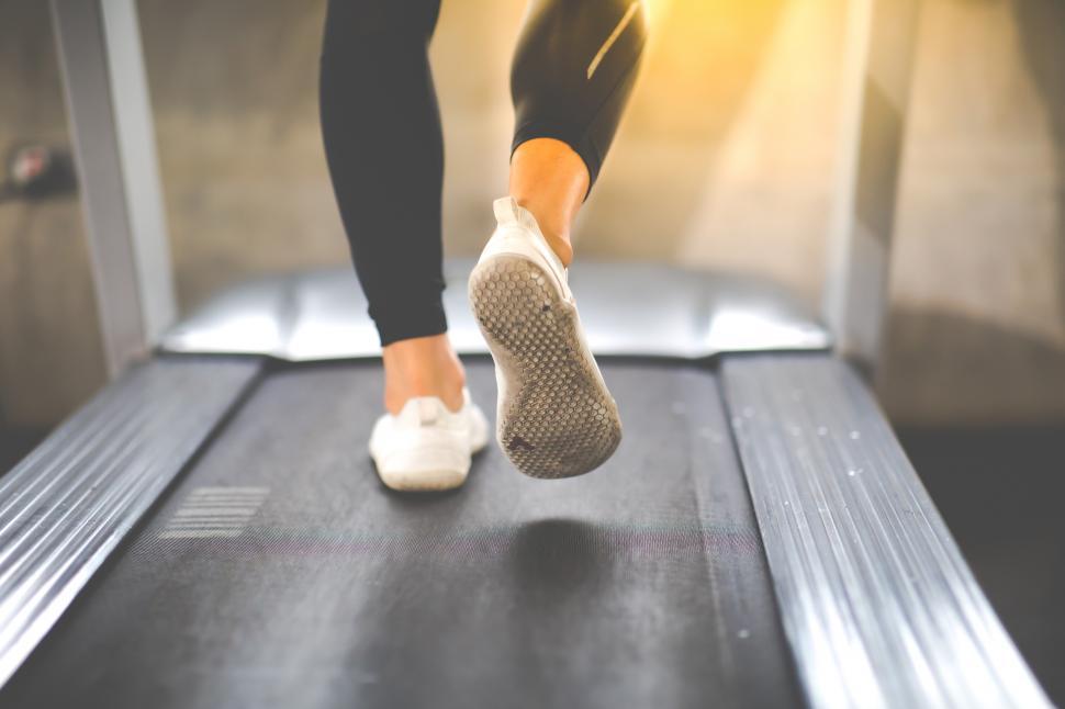 Free Image of Running on a treadmill 