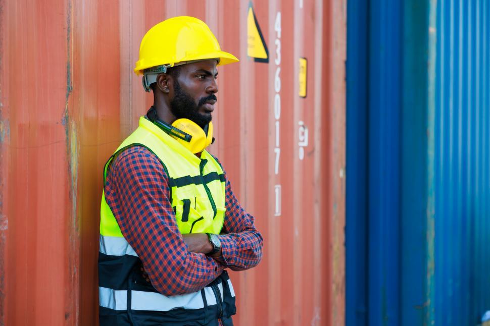 Free Image of Portrait of male African American Industrial and factory specialist 