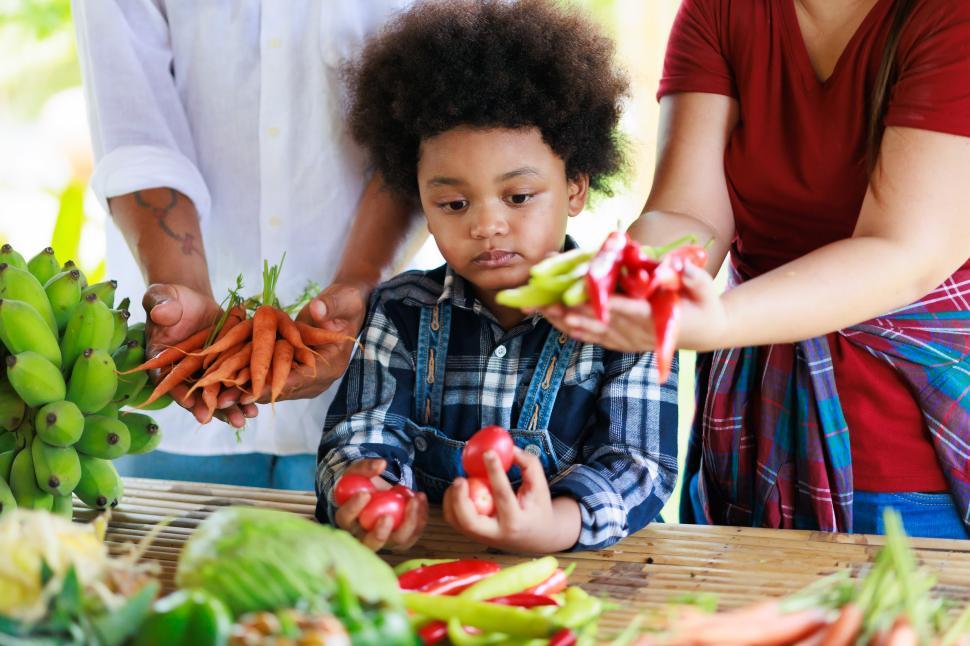 Free Image of Kid with harvest from farm plantings  