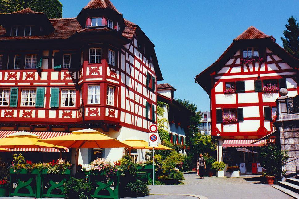 Free Image of Old Lucerne Swiss Architecture 