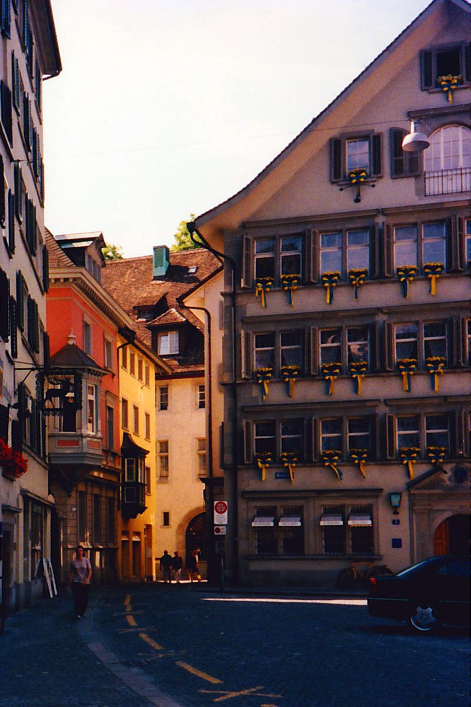 Free Image of Old Zurich Street 