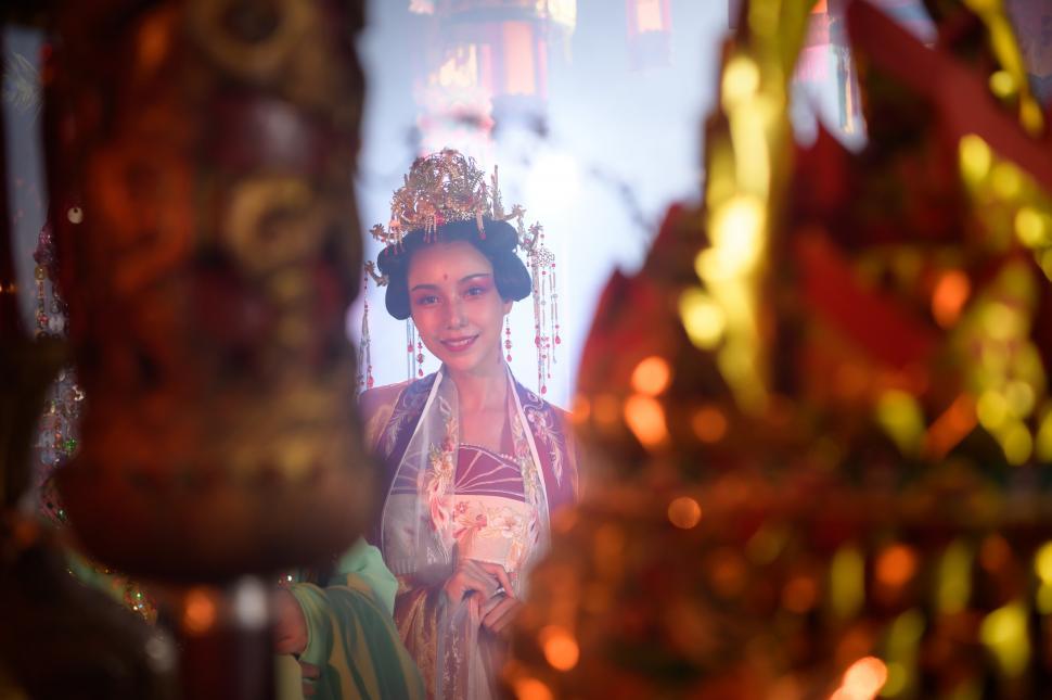 Free Image of Chinese woman during Chinese New Year celebration 