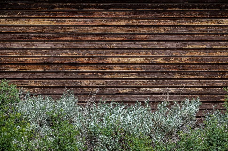 Free Image of Brown paint peeling away from wooden siding 