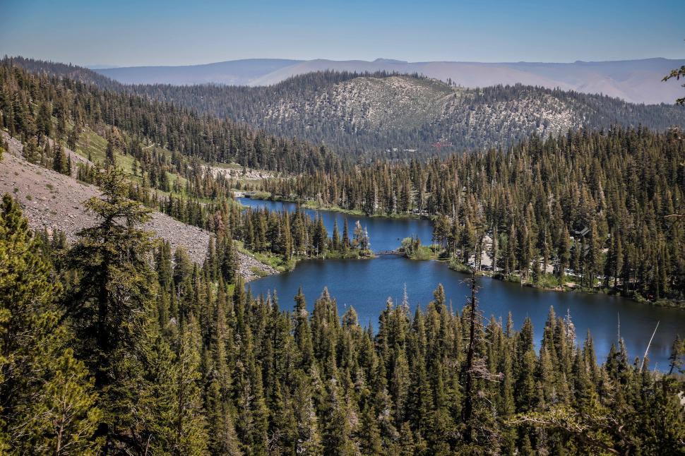 Free Image of View of Twin Lakes near Mammoth Lakes, California. Inyo National Forest 