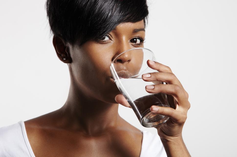 Free Image of woman drinking water 
