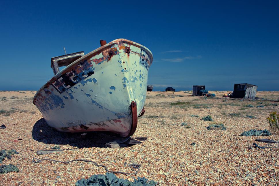 Free Image of Abandoned Boat Free Stock Photo 
