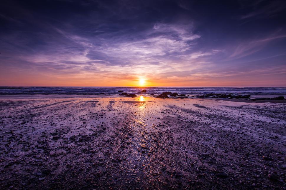 Free Image of Atlantic Summer Beach Sunset Free Stock Photo 