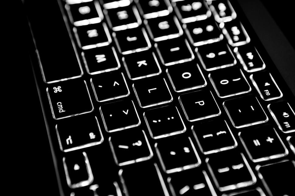 Free Image of Backlit Keyboard Free Stock Photo 