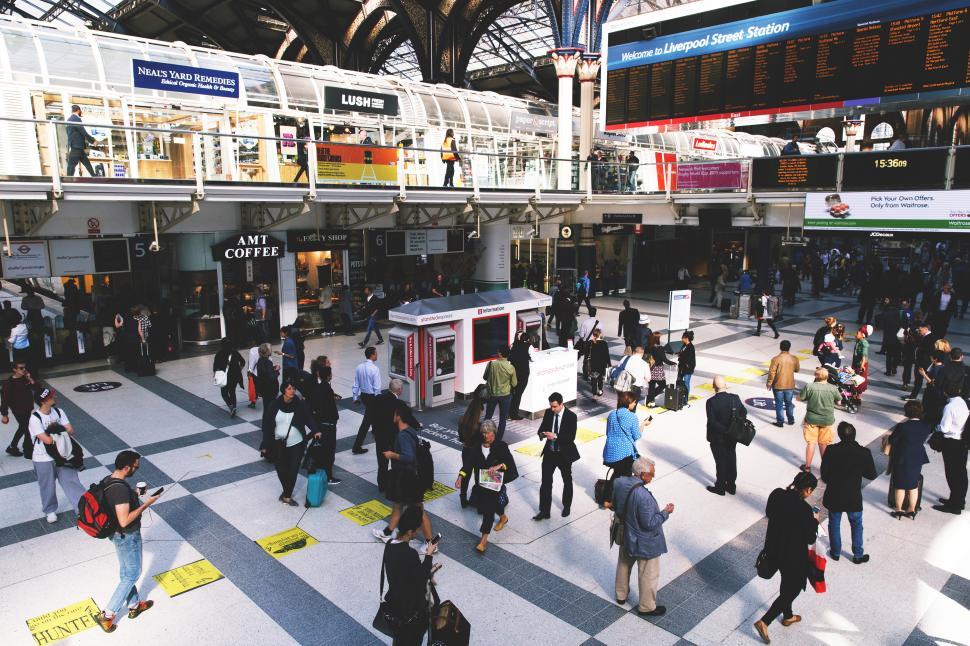 Free Image of Busy Train Station Free Stock Photo 