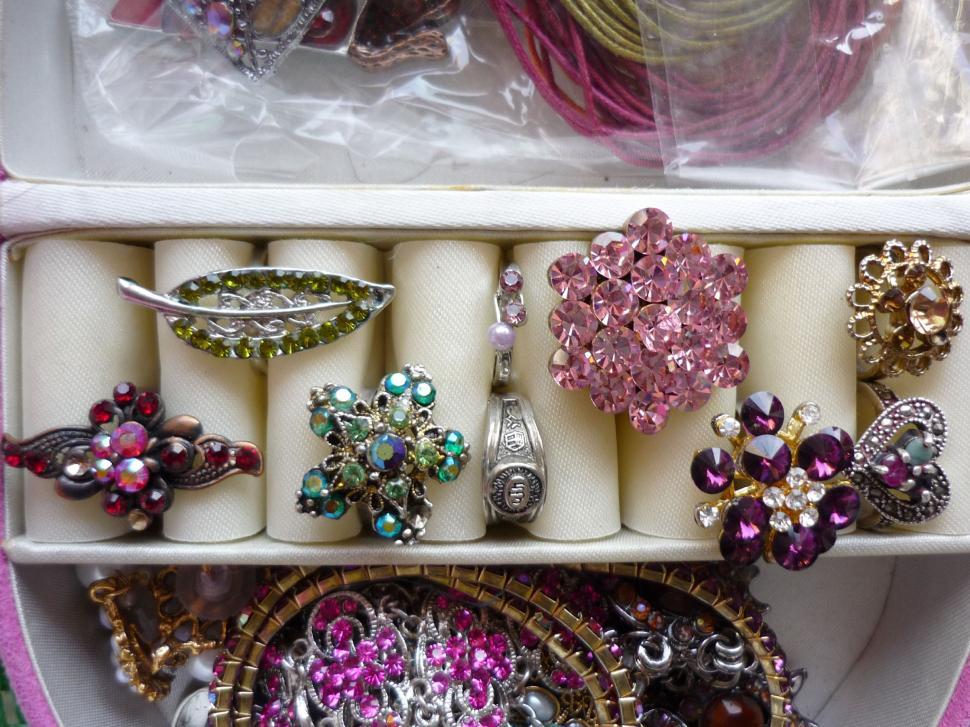 Free Image of Box Filled With Various Types of Jewelry 