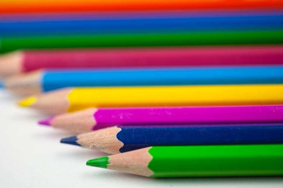 Free Image of Coloured Pencils Free Stock Photo 