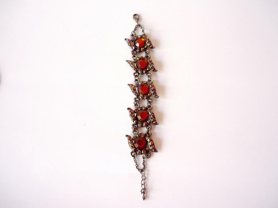 Free Image of Red Bead Earrings 