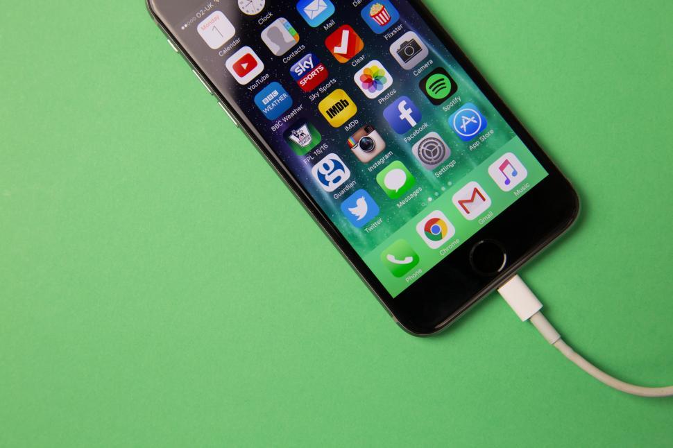 Free Image of iPhone On Charge Free Stock Photo 