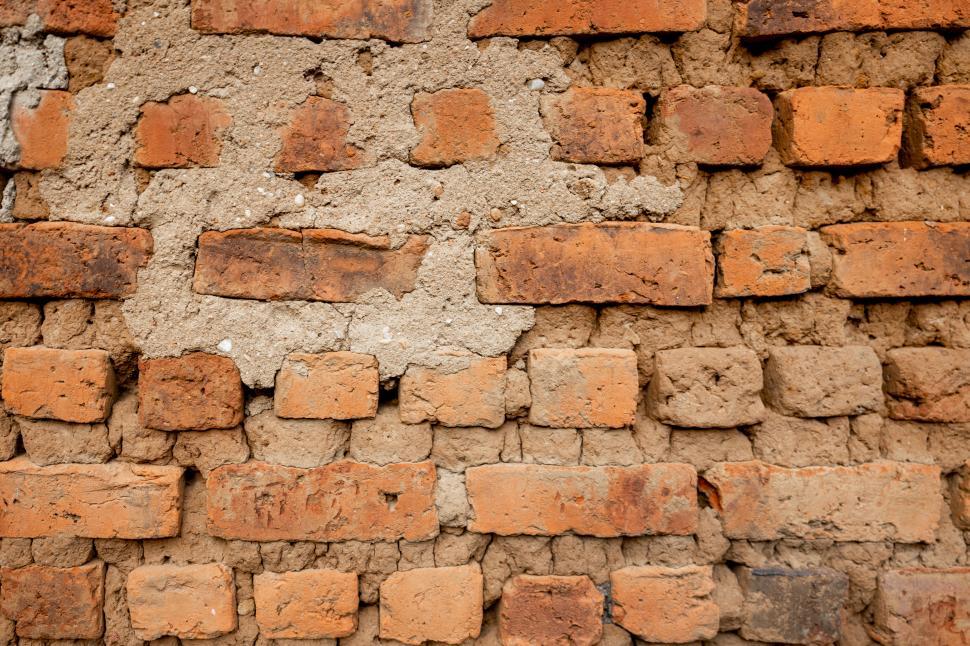 Free Image of A close up of a brick wall 