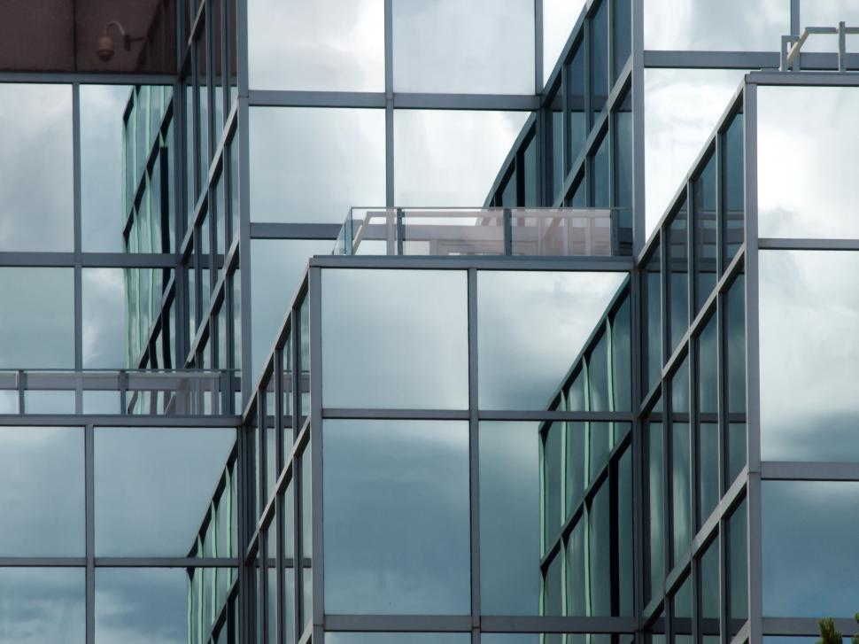 Free Image of A glass building with windows 