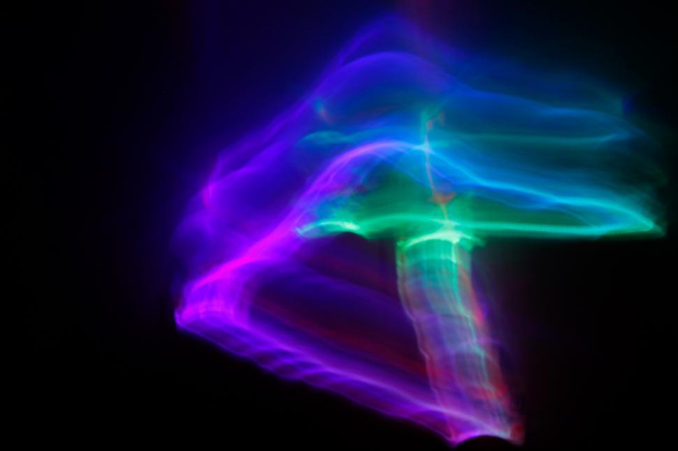Free Image of A colorful light painting 