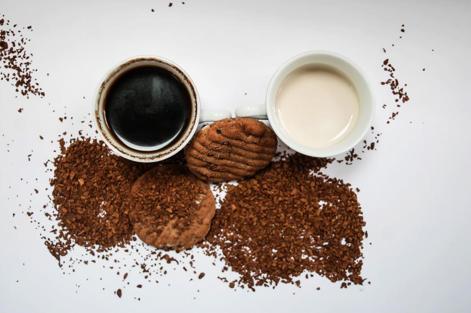 Free Image of Coffee & Biscuits Free Stock Photo 