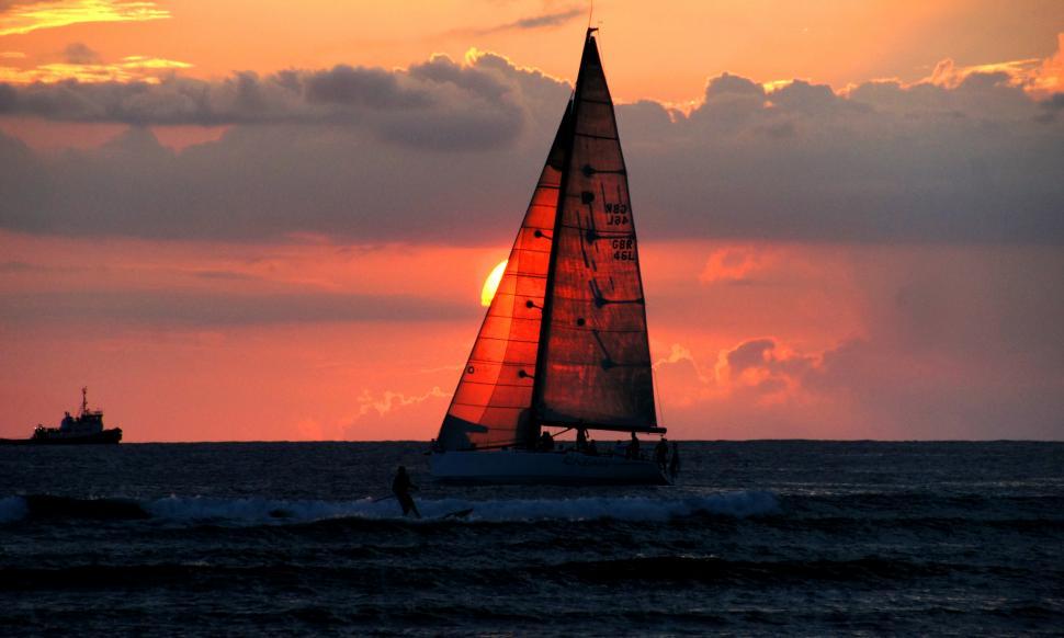 Free Image of A sailboat in the water 