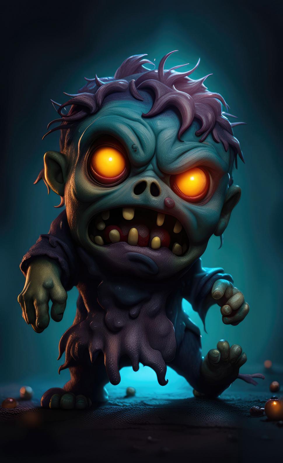 Free Image of Spooky scary halloween zombie monster  