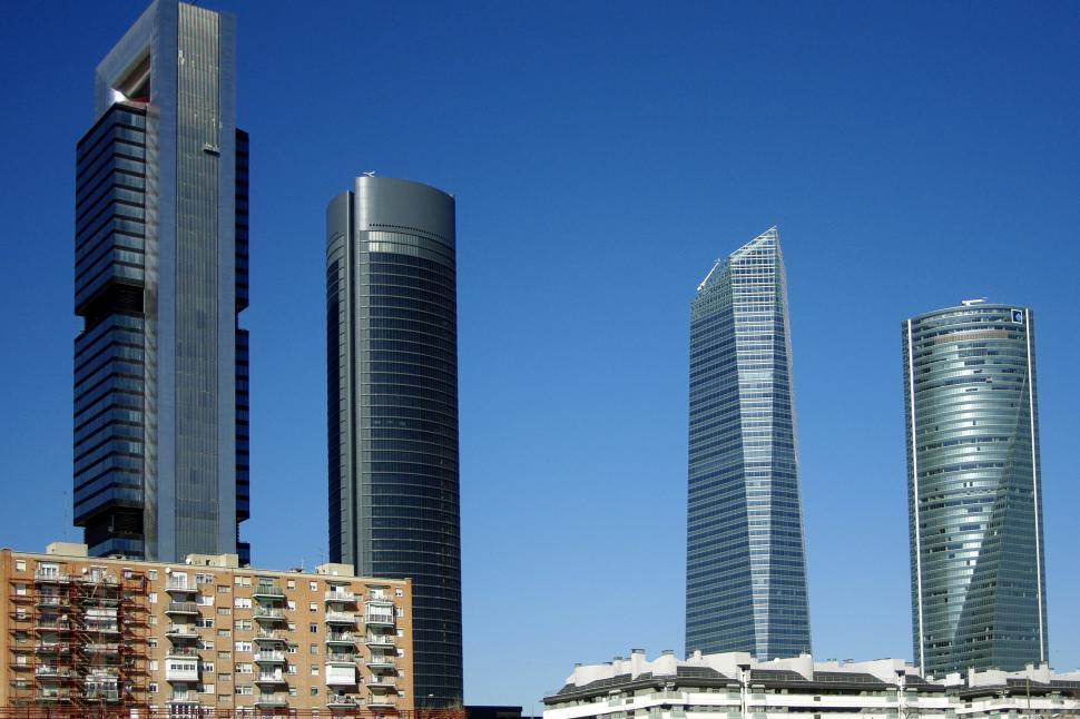 Free Image of A group of tall buildings 