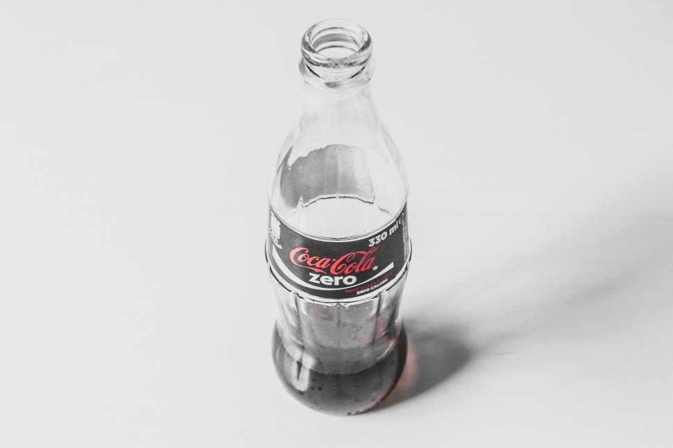 Free Image of A glass bottle with a black label 