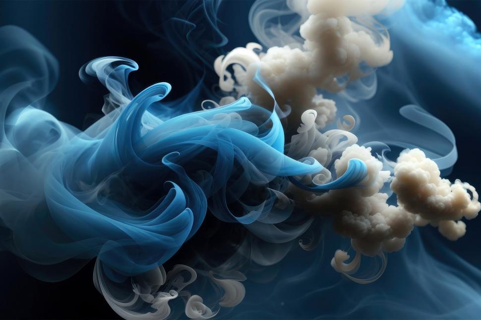 Free Image of Blue and gray smoke wallpaper background  