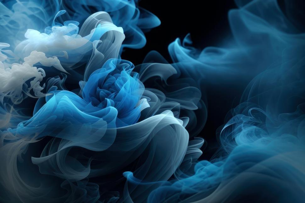 Free Image of Blue smoke wallpaper background  