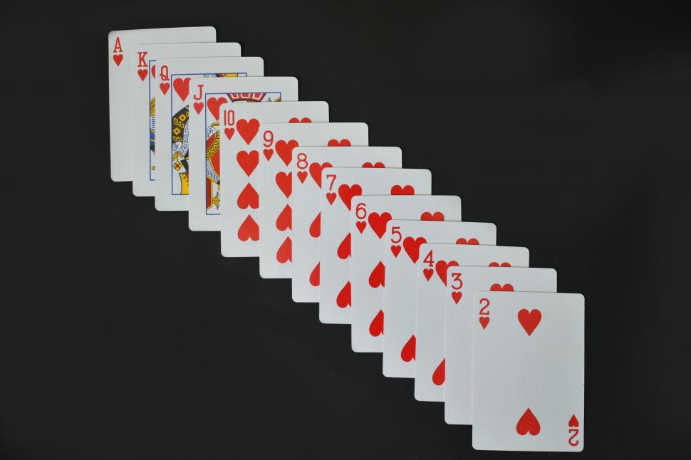 Free Image of A row of playing cards 