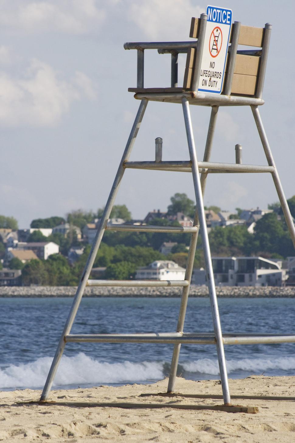 Free Image of Lifeguard Chair on Lifeguard Stand 