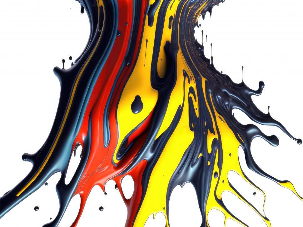Free Image of Multi-colored paint splash background  