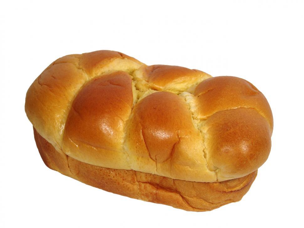 Free Image of Loaf of Bread on White Background 
