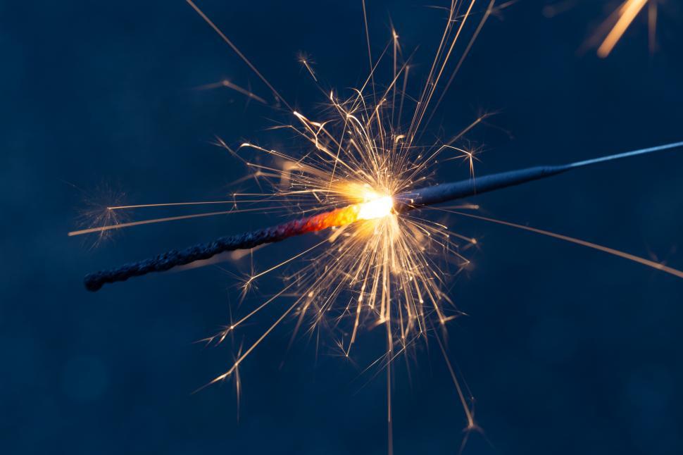 Free Image of A close up of a sparkler 