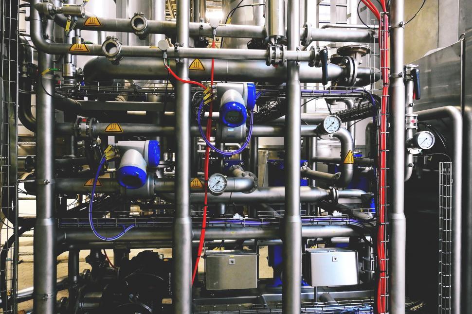 Free Image of A machine with pipes and valves 