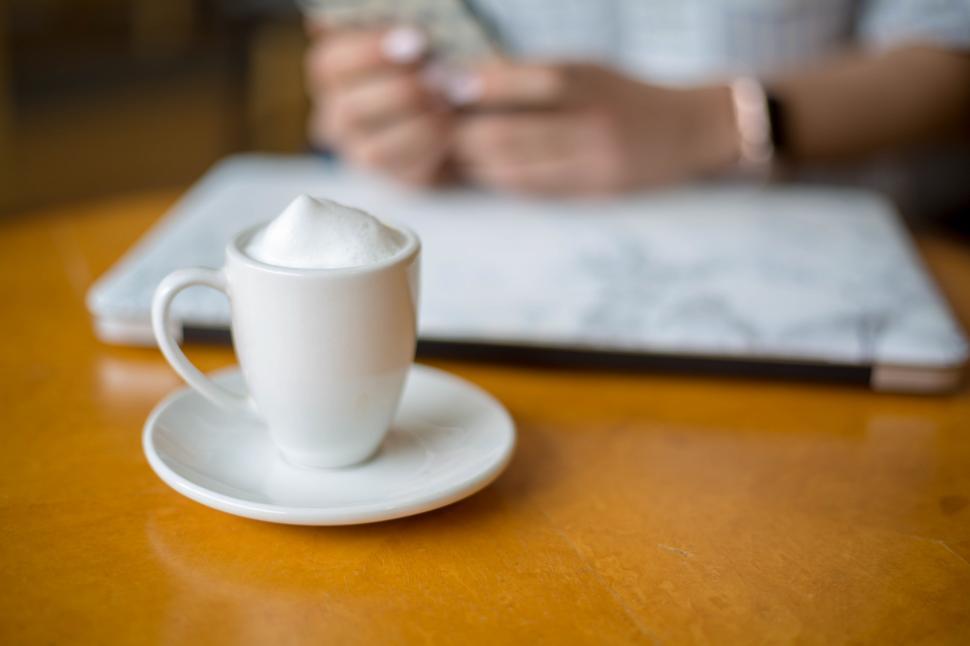 Free Image of A cup of coffee on a saucer 