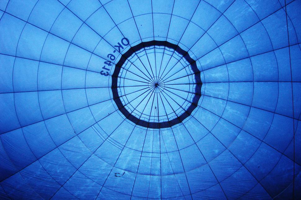 Free Image of A blue hot air balloon 